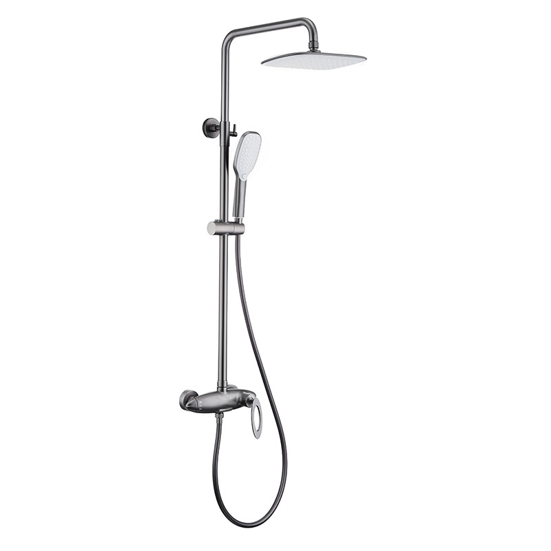 Matt Black Finish Dipasang di Dinding dengan Handle Shower